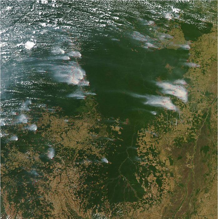 Satellite image of Kayapo lands
